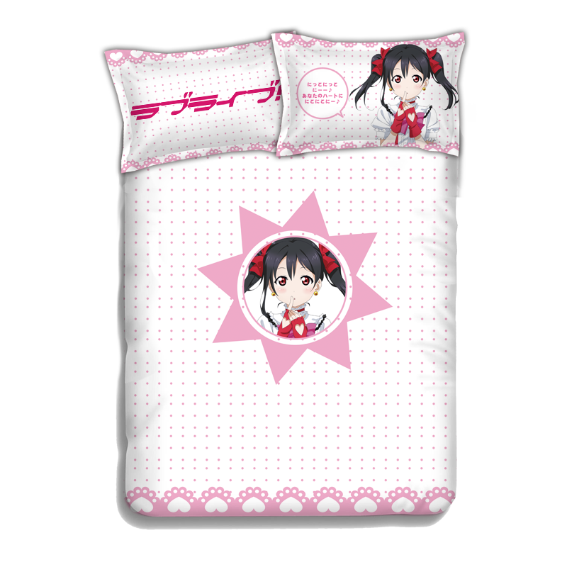Nico Yazawa - Love Live Anime 4 Pieces Bedding Sets,Bed Sheet Duvet Cover with Pillow Covers